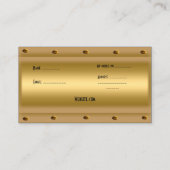 Visitekaartje Gold Metal Look scharnier (Achterkant)