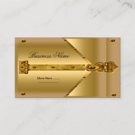 Visitekaartje Gold Metal Look scharnier (Voorkant)