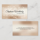 Visitekaartje Gold White Bokeh Stylist (Voorkant / Achterkant)