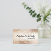 Visitekaartje Gold White Bokeh Stylist (Staand voorkant)