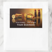 Visitekaartje Golden Cartidges Rechthoekige Sticker (Tas)