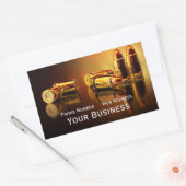 Visitekaartje Golden Cartidges Rechthoekige Sticker (Envelop)