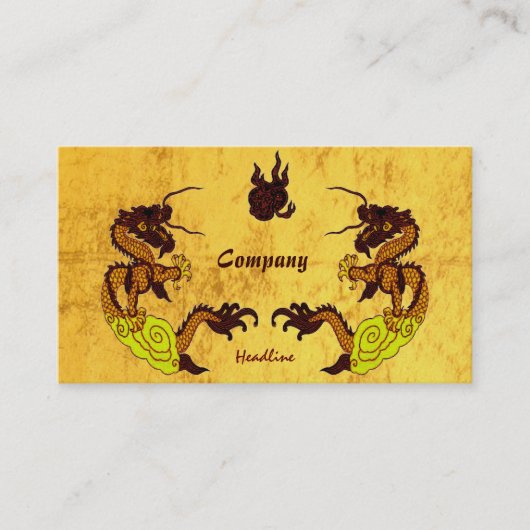 Visitekaartje Golden Dragons (Voorkant)