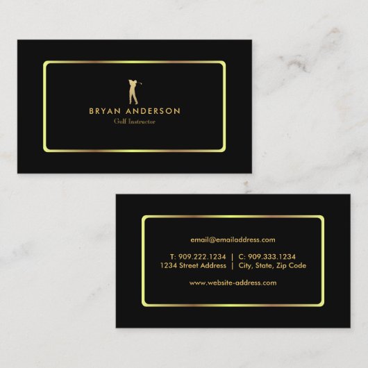Visitekaartje Golf Instructor (Voorkant / Achterkant)