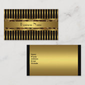 Visitekaartje Goud Dier Trim op Zwart (Voorkant / Achterkant)