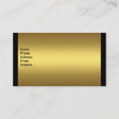 Visitekaartje Goud Dier Trim op Zwart (Achterkant)