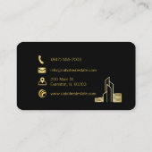 visitekaartje goud en zwart logo (Achterkant)