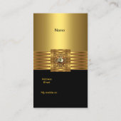 Visitekaartje goud op goud zwart (Achterkant)