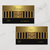 Visitekaartje goud op gouden zwarte streep (Voorkant / Achterkant)