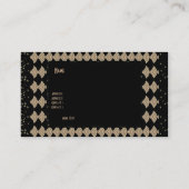 Visitekaartje Goud Zwart Art Deco (Achterkant)