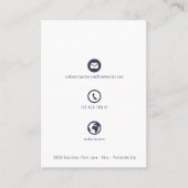 Visitekaartje gouden blauwe en witte pictogrammen (Voorkant)