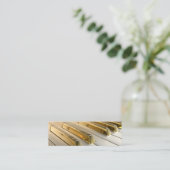 visitekaartje gouden pianoletoeslageninstructeur (Staand voorkant)