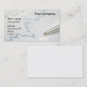 visitekaartje "Grafiek en pen op de aandelenmarkt" (Voorkant / Achterkant)