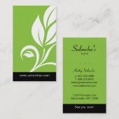Visitekaartje Green Leaf Salon Spa (Voorkant / Achterkant)