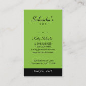 Visitekaartje Green Leaf Salon Spa (Achterkant)