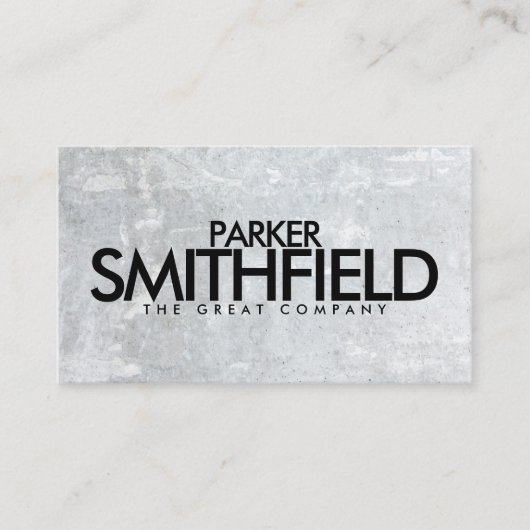 Visitekaartje grijs betonsteen (Voorkant)