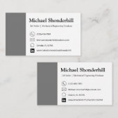 Visitekaartje | Grijs Visitekaartje | Werkzoekende (Voorkant / Achterkant)