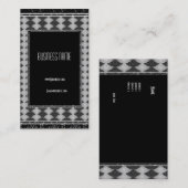 Visitekaartje grijs zwart art deco (Voorkant / Achterkant)