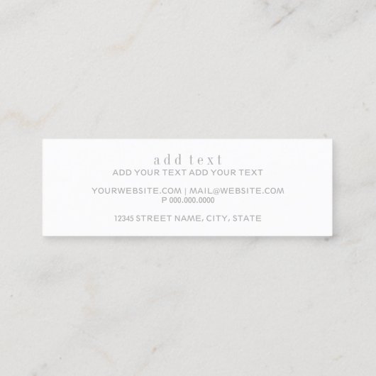 visitekaartje - Grijze korrel (Achterkant)