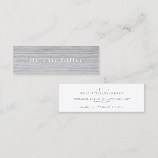 visitekaartje - Grijze korrel (Voorkant / Achterkant)