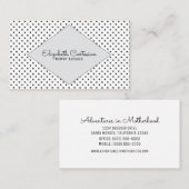 Visitekaartje grijze moderne sterren contactkaartje (Voorkant / Achterkant)