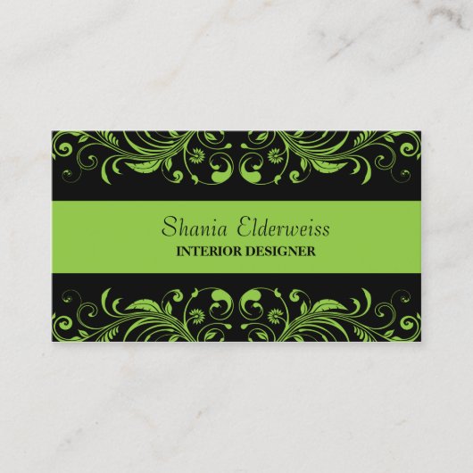 Visitekaartje Groen en zwart (Voorkant)