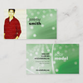 Visitekaartje groen gloedkopje (Voorkant / Achterkant)