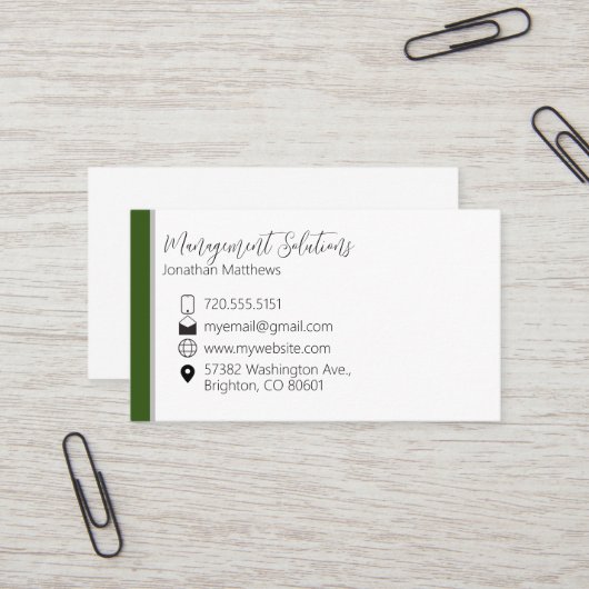 Visitekaartje - groen & grijs (Voorkant / Achterkant in situ)