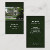 Visitekaartje Groen huis van onroerend goed (Voorkant / Achterkant)