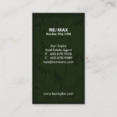 Visitekaartje Groen huis van onroerend goed (Achterkant)