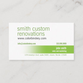 Visitekaartje Groen kleurpad