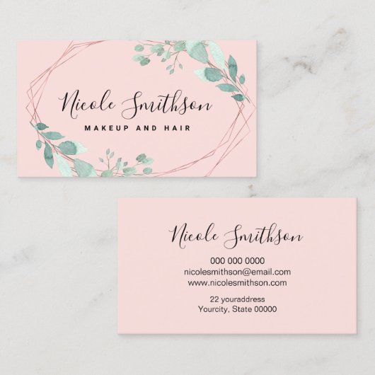 visitekaartje groen lijst (Voorkant / Achterkant)