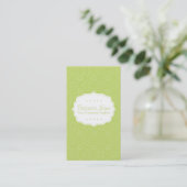 Visitekaartje Groen patroonpatroon (Staand voorkant)