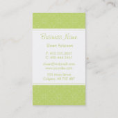 Visitekaartje Groen patroonpatroon (Achterkant)