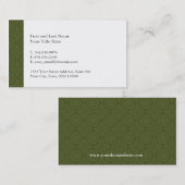 Visitekaartje Groen patroonpatroon (Voorkant / Achterkant)