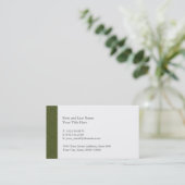 Visitekaartje Groen patroonpatroon (Staand voorkant)