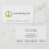 Visitekaartje groen vredessymbool (Voorkant / Achterkant)