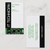 Visitekaartje Groene 2 'IT-technicus' omsluiten (Voorkant / Achterkant)