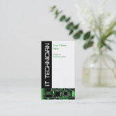 Visitekaartje Groene 2 'IT-technicus' omsluiten (Staand voorkant)