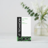 Visitekaartje Groene 2 'IT-technicus' omsluiten (Staand voorkant)
