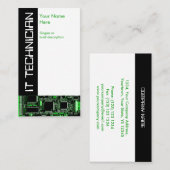 Visitekaartje Groene 2 'IT-technicus' omsluiten (Voorkant / Achterkant)