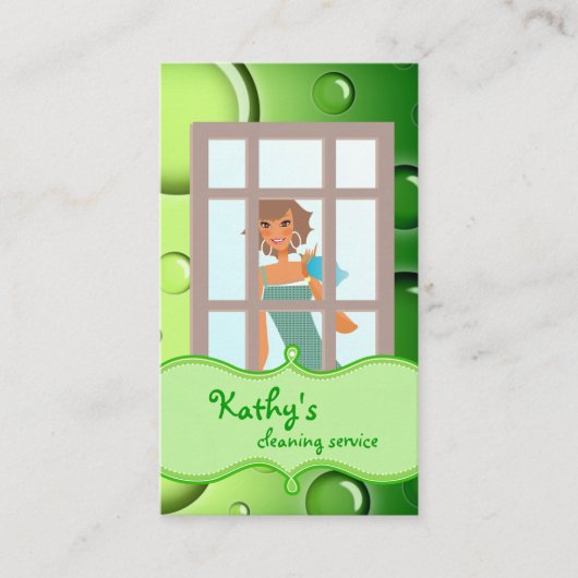 Visitekaartje groene bellen reinigen (Voorkant)