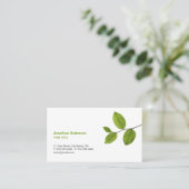Visitekaartje Groene bladeren (Staand voorkant)