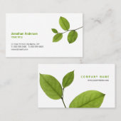 Visitekaartje Groene bladeren (Voorkant / Achterkant)