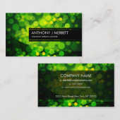 Visitekaartje Groene Blurry Lights (Voorkant / Achterkant)
