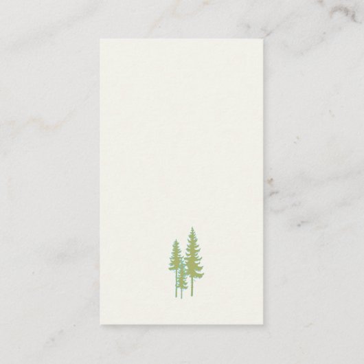 Visitekaartje Groene bomen Logo (Achterkant)