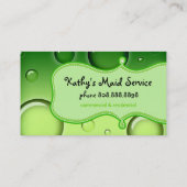 Visitekaartje groene bubbels zwart haar reinigen (Achterkant)