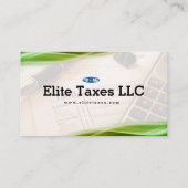 Visitekaartje Groene calculator Tax Company (Achterkant)