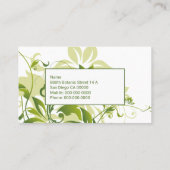 Visitekaartje Groene Floral (Achterkant)
