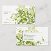Visitekaartje Groene Floral (Voorkant / Achterkant)